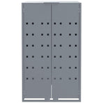 Wheelie Bin Storage for 4 Bins Grey 276x79x117 cm Steel
