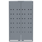 Wheelie Bin Storage for 5 Bins Grey 345x79x117 cm Steel