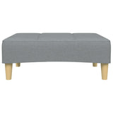 Footstool Light Grey 77x55x31 cm Fabric - Top-Down View