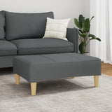 Footstool Dark Grey 77x55x31 cm Fabric - Side View