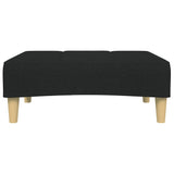 Footstool Black 77x55x31 cm Fabric - Top-Down View