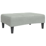 Footstool Light Grey 77x55x31 cm Velvet
