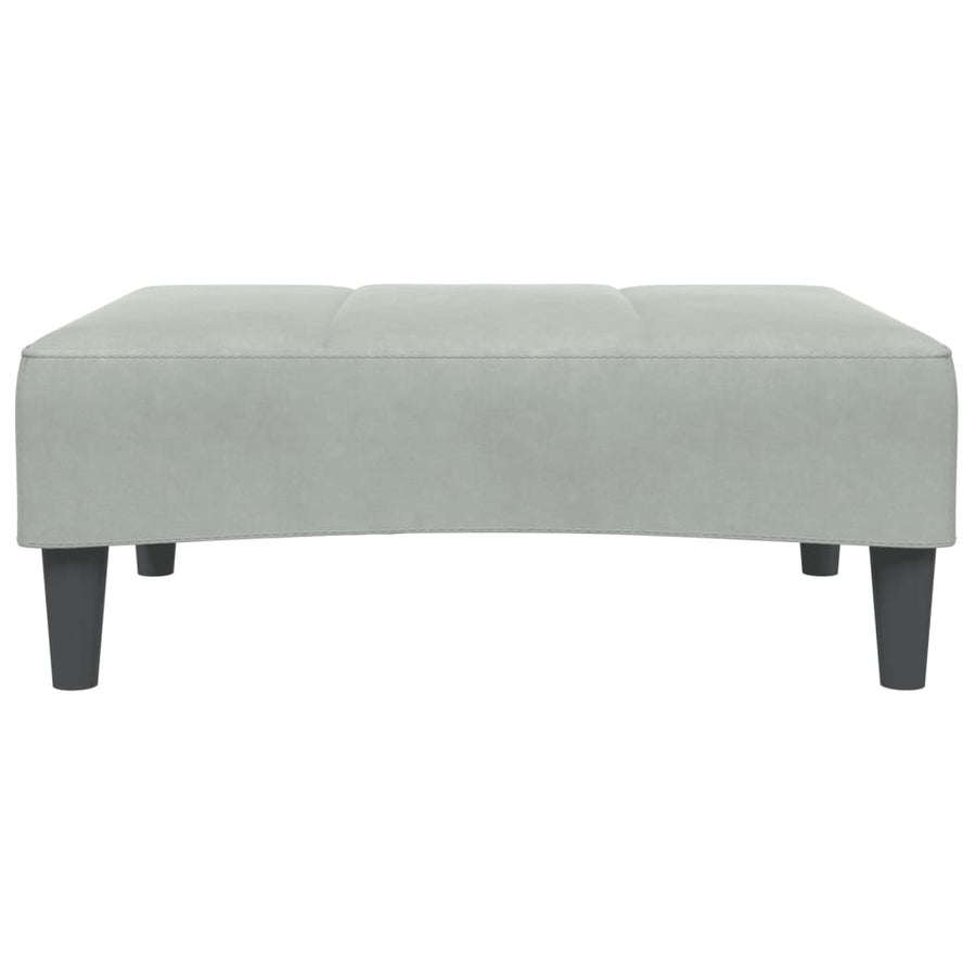 Footstool Light Grey 77x55x31 cm Velvet