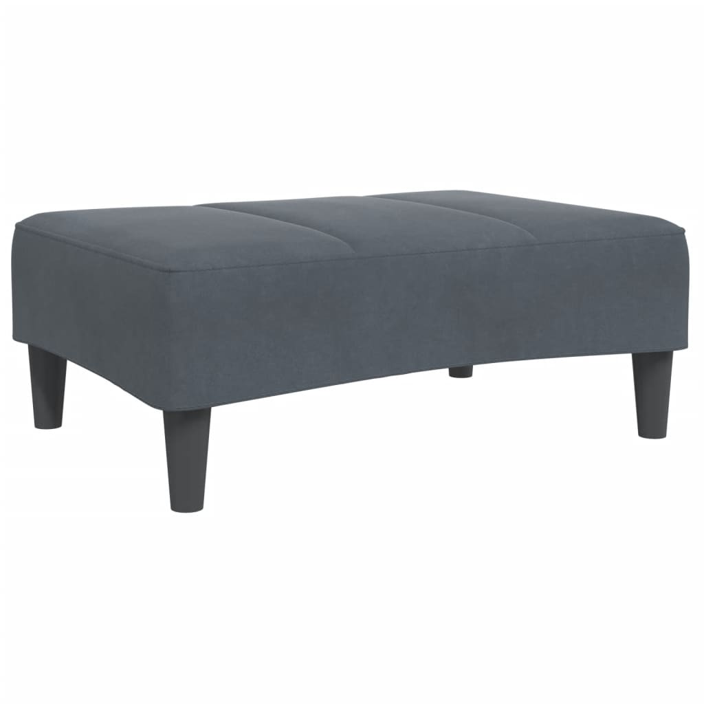 Footstool Dark Grey 77x55x31 cm Velvet