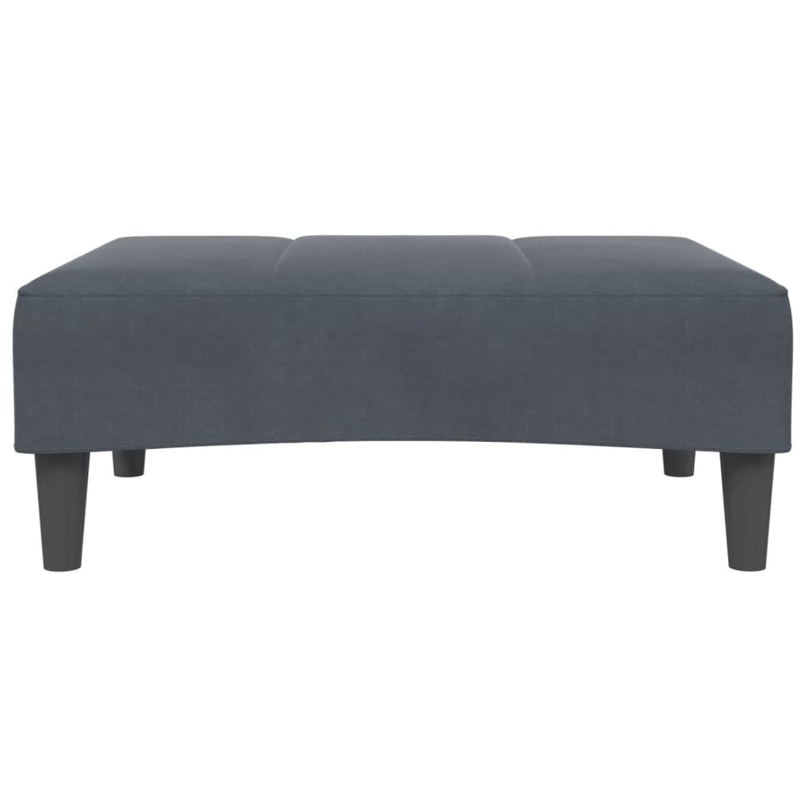 Footstool Dark Grey 77x55x31 cm Velvet