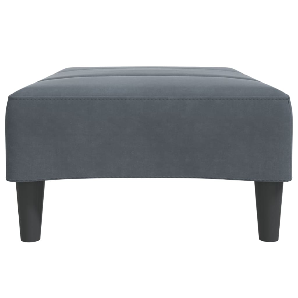 Footstool Dark Grey 77x55x31 cm Velvet