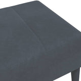 Footstool Dark Grey 77x55x31 cm Velvet - Rear View
