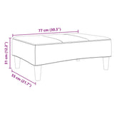 Footstool Dark Grey 77x55x31 cm Velvet - Low Angle