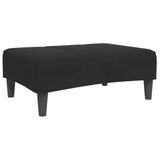 Footstool Black 77x55x31 cm Velvet - Front View