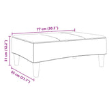 Footstool Black 77x55x31 cm Velvet