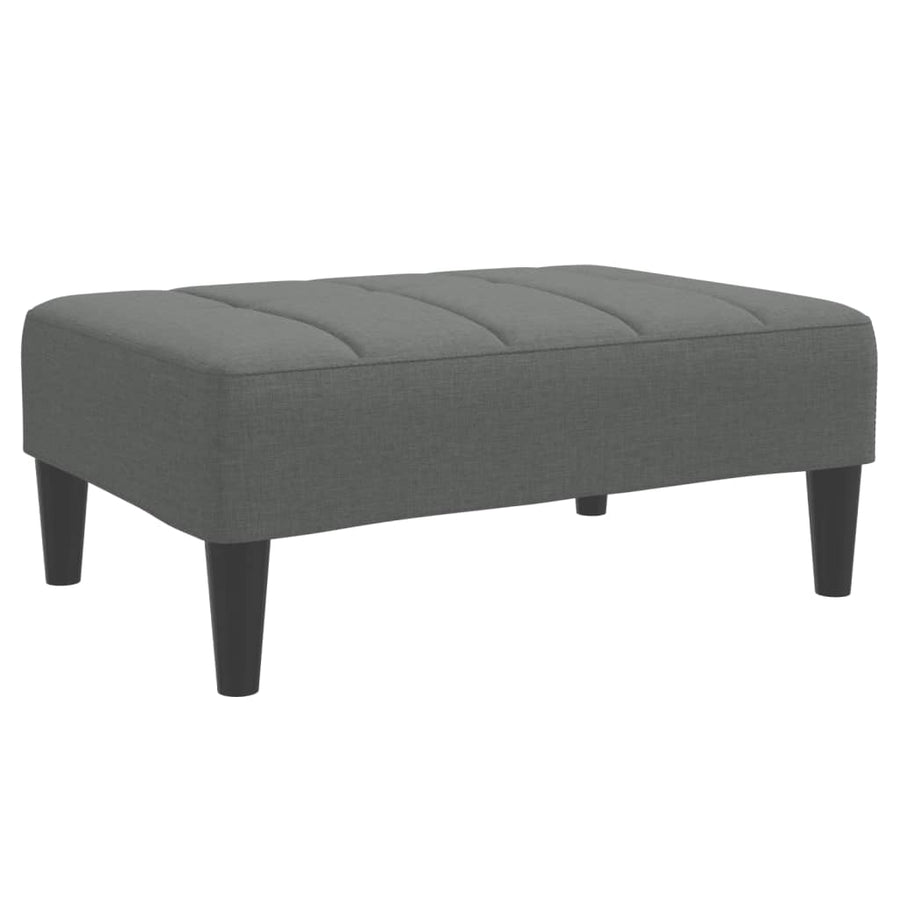 Footstool Dark Grey 77x55x31 cm Fabric