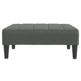 Footstool Dark Grey 77x55x31 cm Fabric - Top-Down View