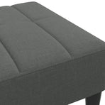 Footstool Dark Grey 77x55x31 cm Fabric