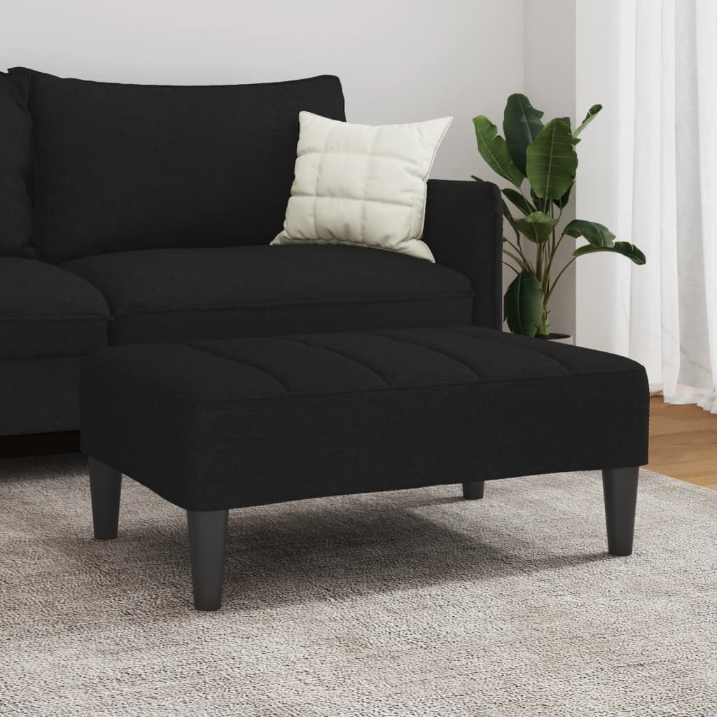 Footstool Black 77x55x31 cm Fabric