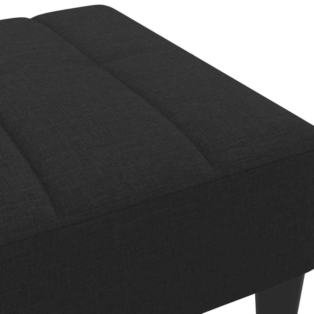 Footstool Black 77x55x31 cm Fabric