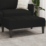 Footstool Black 77x55x31 cm Fabric