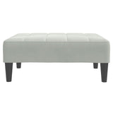 Footstool Light Grey 77x55x31 cm Velvet - Top-Down View