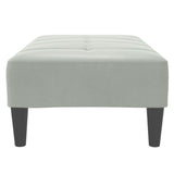 Footstool Light Grey 77x55x31 cm Velvet
