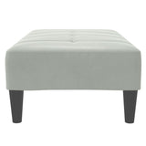 Footstool Light Grey 77x55x31 cm Velvet - 45-Degree Angle