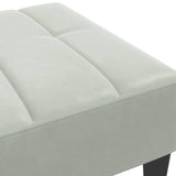 Footstool Light Grey 77x55x31 cm Velvet - Rear View