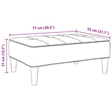 Footstool Light Grey 77x55x31 cm Velvet