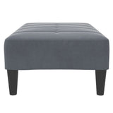 Footstool Dark Grey 77x55x31 cm Velvet