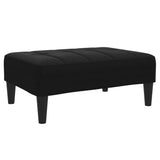 Footstool Black 77x55x31 cm Velvet - Front View