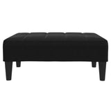 Footstool Black 77x55x31 cm Velvet - Top-Down View