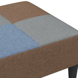 Footstool Patchwork 77x55x31 cm Fabric - Rear View