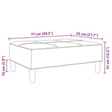 Footstool Patchwork 77x55x31 cm Fabric - Extra Image