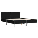 Bed Frame without Mattress Black 150x200 cm - Side View