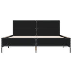 Bed Frame without Mattress Black 150x200 cm