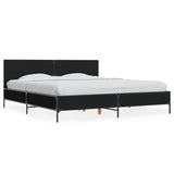 Bed Frame without Mattress Black 183x203 cm King - Front View