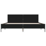 Bed Frame without Mattress Black 183x203 cm King