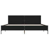 Bed Frame without Mattress Black 183x203 cm King - Top-Down View