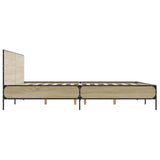 Bed Frame without Mattress Sonoma Oak 183x203 cm King