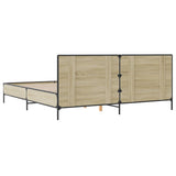 Bed Frame without Mattress Sonoma Oak 183x203 cm King - Rear View