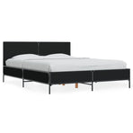 Bed Frame without Mattress Black 135x190 cm