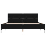 Bed Frame without Mattress Black 135x190 cm