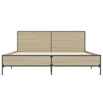 Bed Frame without Mattress Sonoma Oak 135x190 cm