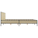Bed Frame without Mattress Sonoma Oak 135x190 cm - 45-Degree Angle