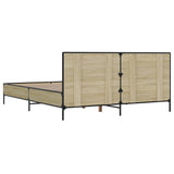 Bed Frame without Mattress Sonoma Oak 135x190 cm - Rear View