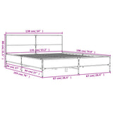 Bed Frame without Mattress Sonoma Oak 135x190 cm