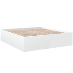 Bed Frame without Mattress White 183x203 cm King