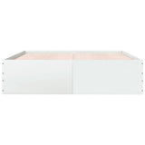 Bed Frame without Mattress White 183x203 cm King - Top-Down View