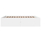 Bed Frame without Mattress White 183x203 cm King - 45-Degree Angle
