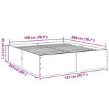 Bed Frame without Mattress White 183x203 cm King - Extra Image