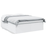 Bed Frame without Mattress White 150x200 cm - Front View