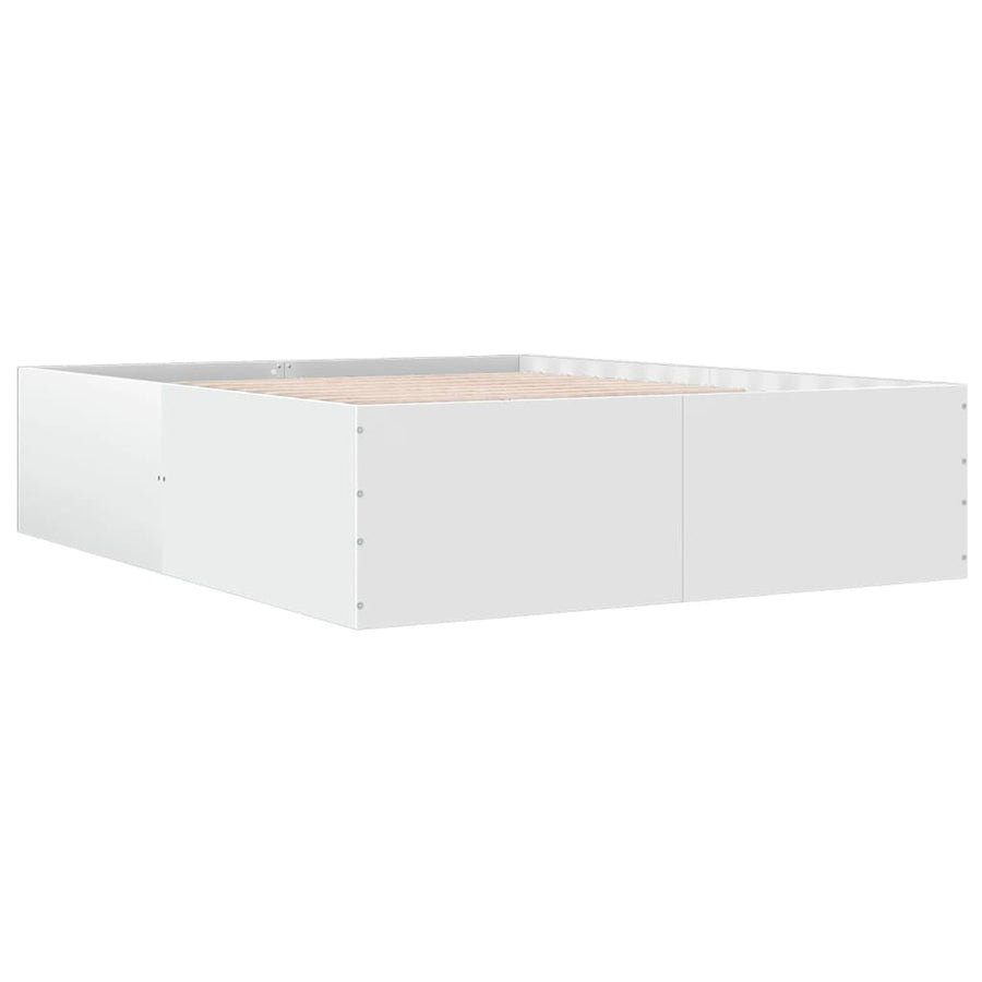 Bed Frame without Mattress White 150x200 cm