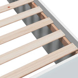 Bed Frame without Mattress White 150x200 cm - Close-Up Angle